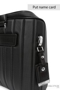 کیف اداری مردانه مشکی پارچه‌ای بند بلند D-Pack دری مد