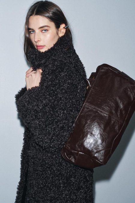 کیف بولینگ زنانه چرمی بزرگ زارا – ZARA