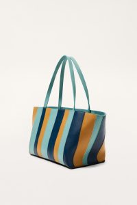 کیف توت زنانه چرمی راه‌راه لیمیتد ادیشن زارا – ZARA