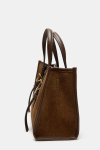 کیف توت زنانه کوچک مخمل کبریتی زارا – ZARA