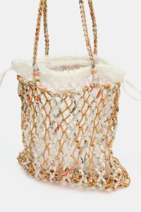 کیف دستی زنانه بافت‌دار حصیری زارا – ZARA