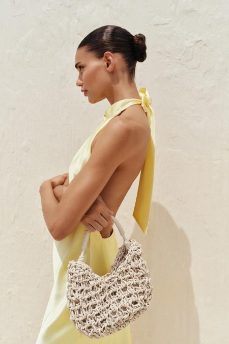 کیف دستی زنانه بافت‌دار دوخت‌دار زارا – ZARA