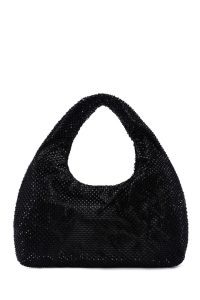 کیف دستی نگین دار مشکی زنانه دری مد