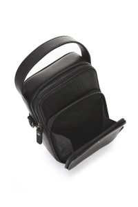 کیف دستی چرم مردانه مشکی دوشی بلند دری مد