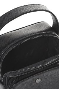 کیف دستی چرم مردانه مشکی دوشی بلند دری مد