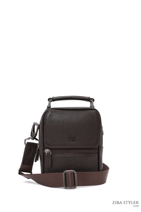 کیف دستی چرمی مردانه قهوه ای دری مد