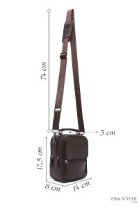 کیف دستی چرمی مردانه قهوه ای دری مد