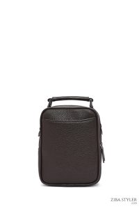 کیف دستی چرمی مردانه قهوه ای دری مد