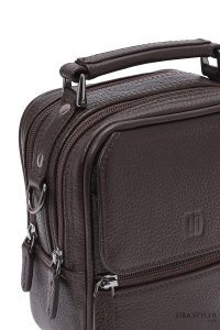 کیف دستی چرمی مردانه قهوه ای دری مد