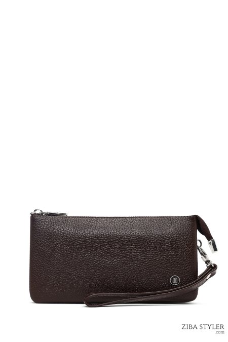 کیف دستی چرمی مردانه قهوه‌ای دری مد