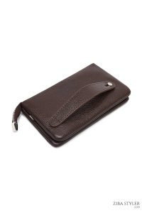 کیف دستی چرمی مردانه قهوه‌ای دری مد