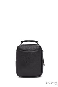 کیف دستی چرمی مردانه مشکی بند بلند دری مد