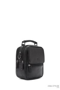 کیف دستی چرمی مردانه مشکی دری مد