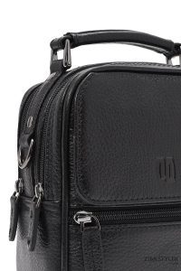 کیف دستی چرمی مردانه مشکی دری مد