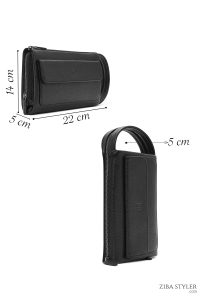 کیف دستی چرمی مردانه مشکی دری مد