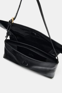 کیف دوشی زنانه چرمی درب‌دار زارا – ZARA