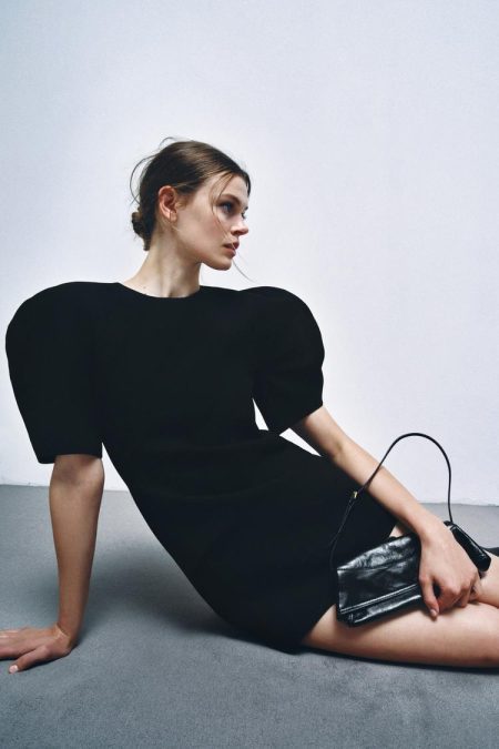 کیف دوشی زنانه چرمی درب‌دار زارا – ZARA