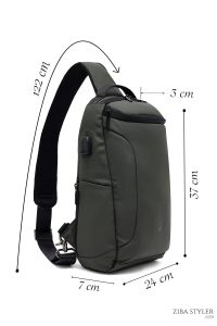 کیف دوشی مردانه سبز ارتشی تکنولوژیک D-Pack دری مد