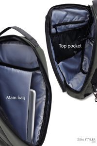 کیف دوشی مردانه سبز ارتشی تکنولوژیک D-Pack دری مد