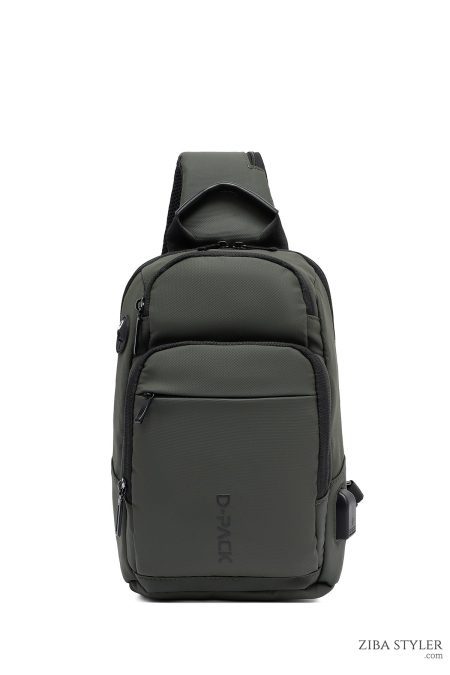 کیف دوشی مردانه سبز ارتشی تکنولوژیک D-Pack دری مد