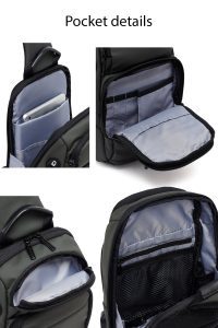 کیف دوشی مردانه سبز ارتشی تکنولوژیک D-Pack دری مد