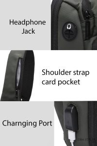 کیف دوشی مردانه سبز ارتشی تکنولوژیک D-Pack دری مد