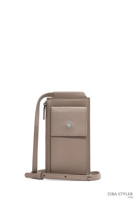 کیف دوشی چرمی مردانه بژ دری مد