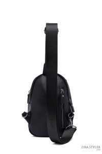 کیف دوشی چرمی مردانه مشکی دری مد