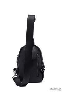 کیف دوشی چرمی مردانه مشکی دری مد