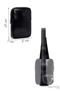 کیف دوشی کوچک مردانه مشکی دری مد