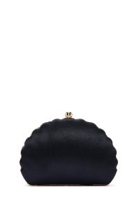 کیف زنانه آبی مجلسی زنجیردار پولکی باکس دستی دری مد