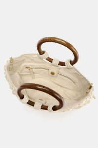 کیف زنانه اپلیکه مرواریدی براق زارا – ZARA