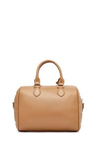 کیف زنانه دستی قهوه‌ای بند بلند چاپ‌دار دری مد