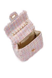 کیف زنانه مینی دوشی صورتی بند بلند با اکسسوری دری مد