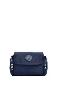 کیف زنانه کراس بادی پارچه‌ای سرمه‌ای دری مد