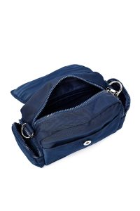 کیف زنانه کراس بادی پارچه‌ای سرمه‌ای دری مد