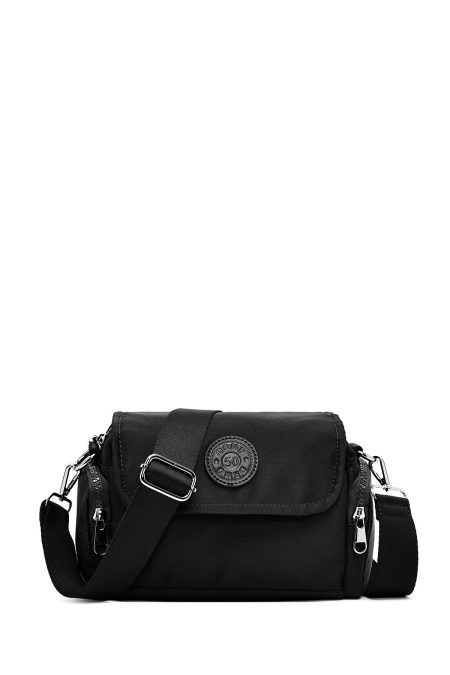 کیف زنانه کراس بادی پارچه‌ای مشکی دری مد