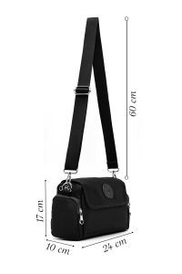 کیف زنانه کراس بادی پارچه‌ای مشکی دری مد