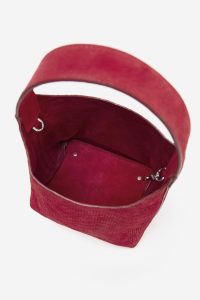 کیف سطلی زنانه جیر چرمی بافت‌دار کوچک زارا – ZARA