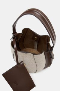 کیف سطلی زنانه پارچه‌ای دوخت‌نما زارا – ZARA