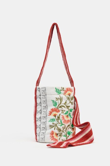 کیف سطلی زنانه پارچه‌ای فانتزی کوچک زارا – ZARA