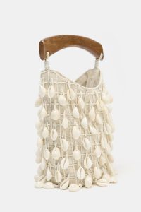 کیف سطلی زنانه پارچه‌ای منجوق‌دوزی زارا – ZARA