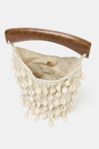 کیف سطلی زنانه پارچه‌ای منجوق‌دوزی زارا – ZARA