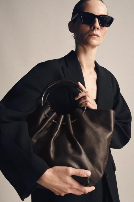 کیف سطلی زنانه چرمی با بند سخت زارا – ZARA