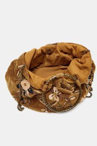 کیف سطلی زنانه گلدوزی افکت مخمل کبریتی زارا – ZARA