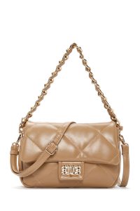 کیف شانه ای بند بلند قهوه ای زنانه دری مد