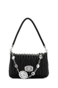 کیف شانه ای بند بلند مشکی زنانه دری مد