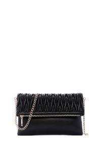 کیف صلیبی زنانه بند بلند زنجیردار مشکی دری مد