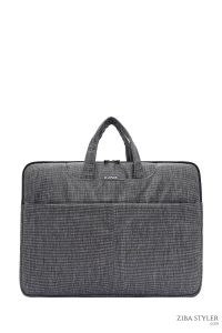 کیف لپ تاپ مردانه خاکستری پارچه‌ای D-Pack دری مد