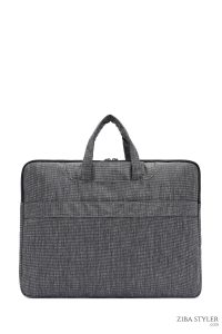 کیف لپ تاپ مردانه خاکستری پارچه‌ای D-Pack دری مد